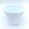 Vaso bianco tondo (diametro 12 cm)